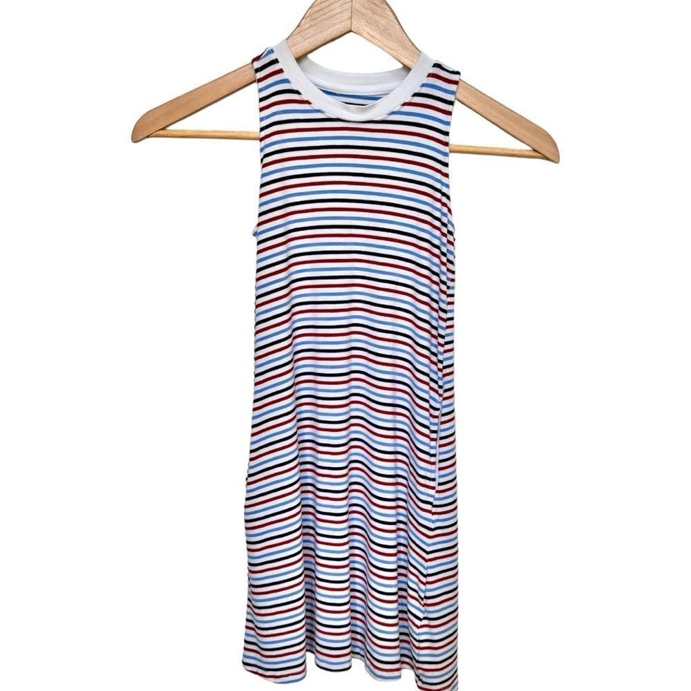Wonder Nation Girls Sleeveless Striped Flowy Swing Dress. 6. 6X. Youth Small.